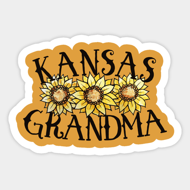 Kansas Grandma Sticker by bubbsnugg